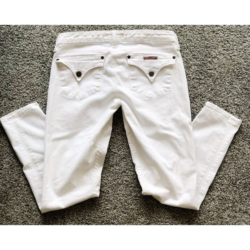 Hudson White Skinny Ankle Jeans - 27